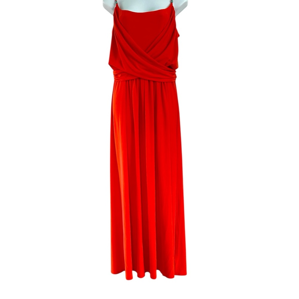 Ralph Lauren Red Spaghetti Strap Maxi Dress perfect for Prom